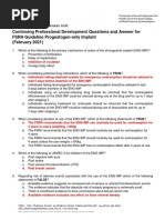 Continuing Professional Development Questions and Answer For FSRH Guideline Progestogen-Only Implant (February 2021)