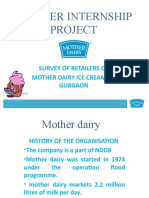 Summer Internship Project: Survey of Retailers of Mother Dairy Ice Creams in Gurgaon