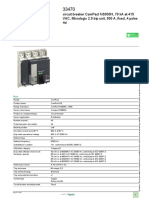 Product Data Sheet: Circuit Breaker Compact Ns800H, 70 Ka at 415 Vac, Micrologic 2.0 Trip Unit, 800 A, Fixed, 4 Poles 4D