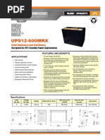 UPS12-600MRX: Valve Regulated Lead Acid Battery