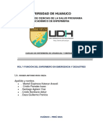 Rol y Función Del Enfermero en Emergencia y Desastres