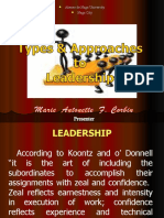 Types and Approaches To Leadership