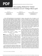 A Power Decoupling Method For Virtual Synchronous Machine in Low Voltage Micro-Grid