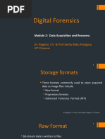 Digital Forensics: Module 2: Data Acquisition and Recovery