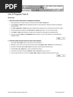 Unit 3 Progress Test A: Grammar