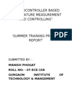 Microcontroller Based Temperature Measurement and Controlling