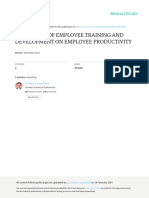 The Impact of Employee Training and Development On Employee