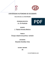 Ensayo Relacion de La Quimica - Nutricion