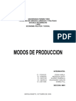 Modos de Producción. ECONOMIA