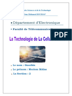 Département D'electronique: Faculté de Télécommunications