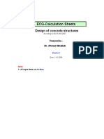 ECG-Calculation Sheets: Design of Concrete Structures