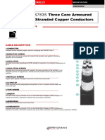 BS6622/BS7835 Three Core Armoured 6.6kV XLPE Stranded Copper Conductors