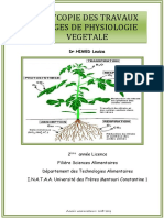 TD Physiologie Vegetale 2LSA