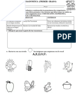 1er Grado Evaluacion Diagnostica