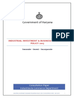 Industrial Investment & Business Promotion Policy 2015 - 26.5.2015