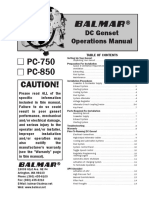 PC-750 PC-850 Caution!: DC Genset Operations Manual