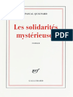 Les Solidarités Mystérieuses by Quignard Pascal Z