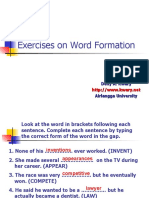 Exercises On Word Formation