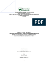 Análisis Histórico de Las Relaciones Diplomáticas Entre Israel y Venezuela 1947-2010