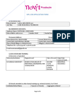 MPL Job Application Form: A) Position Details