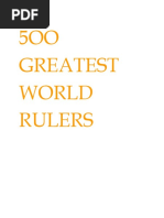 5OO Greatest World Rulers