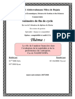 Le Rôle de L'analyse Financière Dans L'évaluation de La Rentabilité Et de La Performance de L'entreprise