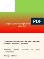 Lenguas y Pueblos Altiplánicos en Torno Al Siglo XVI