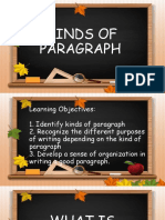 Features and Kinds of Paragraph