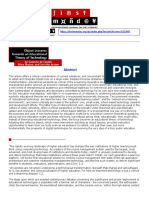 De Castell, S., Bryson, M. y Jenson, J. - Enero, 2002. Object Lessons - Towards An Educational Theory of Technology.