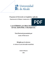 Las Formulas Oracionales en El Español Coloquial (Nuñez Bayo, Zaida) (2016)