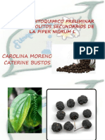 Analisis Fitoquimico Preliminar de Metabolitos Secundarios de La