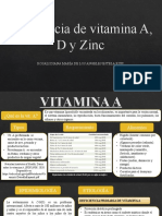 Deficiencia de Vitamina A, D y Zinc