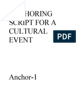 Anchoring Script For A Cultural Event