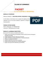 Module 4 Packet: AE 111 - Financial Accounting & Reporting