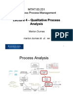 Lecture 4 - Qualitative Process Analysis: MTAT.03.231 Business Process Management