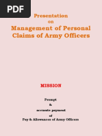 Presentation: Management of Personal Claims of Army Officers