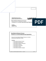 Raw Material Release Process