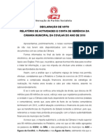 Declaração de Voto Relatório e Contas