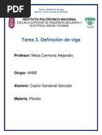 Tarea 3. Definición de Viga