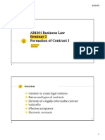 AB1301 Business Law Seminar 2 Formation of Contract I