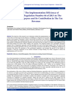 Analysis of The Implementation Efficiency of Government Regulation Number 46 of 2013 On The Growth of Taxpayers and Its Contribution in The Tax Revenue