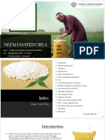 Neem Coated Urea: Sub:-Rural Planning and Development BY: - SHUBHAM RANE - 111814027 SUZEN PAWAR - 111814049