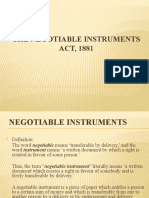 The Negotiable Instrument Act 1881