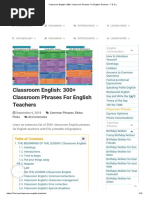 Classroom Phrases For English Teachers - 7 E S L