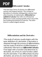 Differential Calculus: Calculus and Integral Calculus. The Concept of