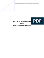 Method Statement For Excavation Works-Eastern Regional Hospital Project-Phase - 1