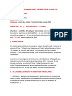 Modelo de Demanda Sobre Prorrateo de Alimentos