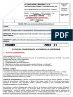 Guía Ciclo Vi Segundo Corte. Medio Ambiente, Contaminacion y Proteccion. Sierra Morena 2017