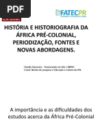 As Fontes Da História de África