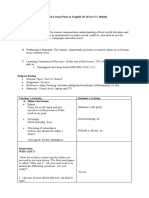 Detailed Lesson Plan in English 10 (Facts vs. Belief)